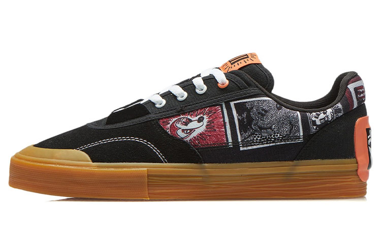 Buy Disney/迪士尼 x LiNing李寧 Keith Haring 復古萬用休閒 防滑耐磨 低筒 板鞋 男款 黑色