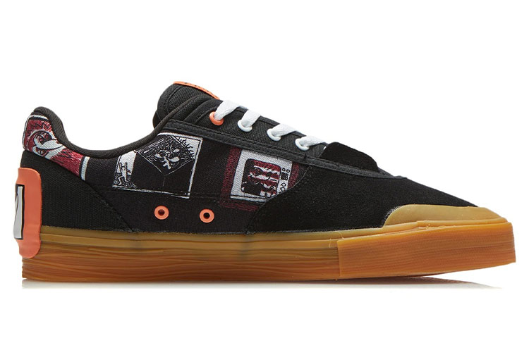 Order Disney/迪士尼 x LiNing李寧 Keith Haring 復古萬用休閒 防滑耐磨 低筒 板鞋 男款 黑色