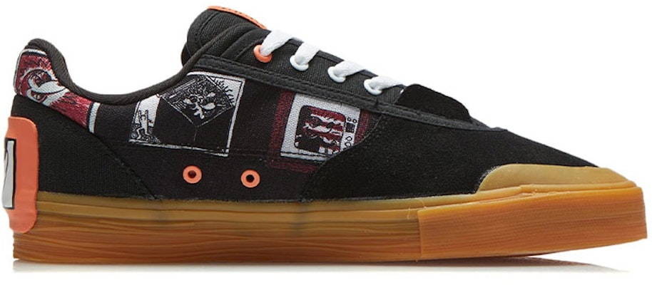 Disney/迪士尼 x LiNing李寧 Keith Haring 復古萬用休閒 防滑耐磨 低筒 板鞋 男款 黑色 Order Disney/迪士尼 x LiNing李寧 Keith Haring 復古萬用休閒 防滑耐磨 低筒 板鞋 男款 黑色