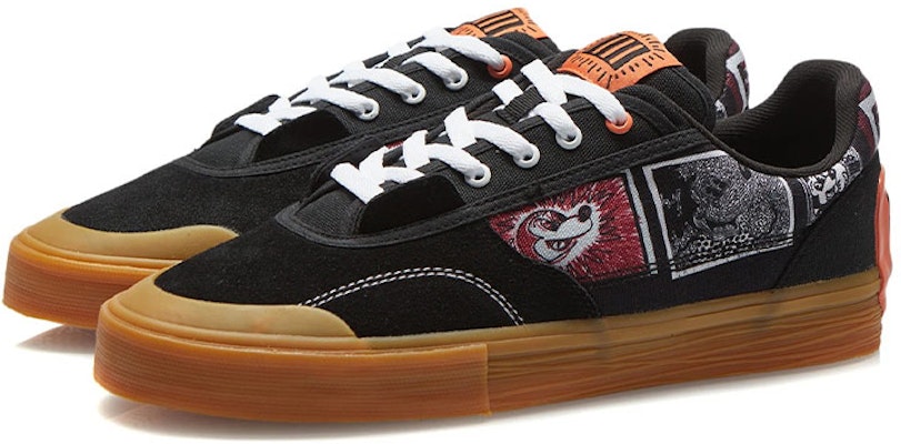 Disney/迪士尼 x LiNing李寧 Keith Haring 復古萬用休閒 防滑耐磨 低筒 板鞋 男款 黑色 Lookbook Disney/迪士尼 x LiNing李寧 Keith Haring 復古萬用休閒 防滑耐磨 低筒 板鞋 男款 黑色