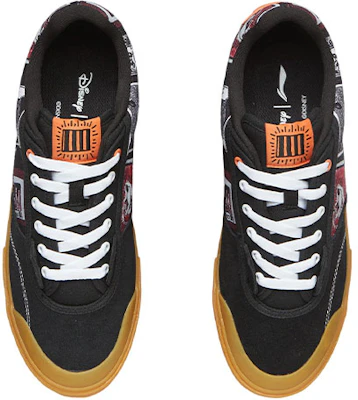 Disney/迪士尼 x LiNing李寧 Keith Haring 復古萬用休閒 防滑耐磨 低筒 板鞋 男款 黑色 Shop Disney/迪士尼 x LiNing李寧 Keith Haring 復古萬用休閒 防滑耐磨 低筒 板鞋 男款 黑色