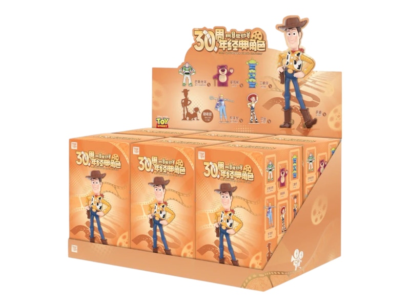 Disney x Miniso Top Toy Pixar Toy Story 30th Anniversary Classic Character Series Figure Sealed Case (6 Blind Box)