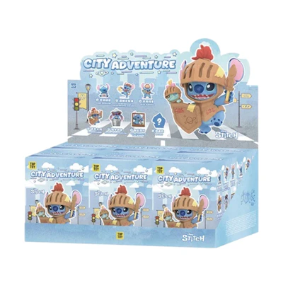 Disney Miniso Top Toy Stitch City Adventure Series Figure Sealed Case (6 Blind Box)