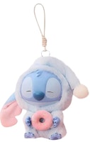 Disney x Miniso Top Toy Stitch Eating Something Before Sleep Sleepy Donut Plush Keychain Disney x Miniso Top Toy Stitch Eating Something Before Sleep Sleepy Donut Plush Keychain