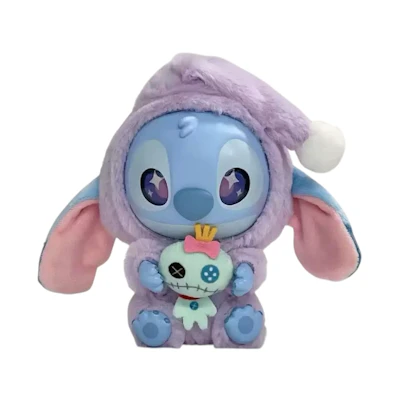 Disney Miniso Top Toy Stitch Eating Something Before Sleep Good Company Secret Edition Plush Keychain