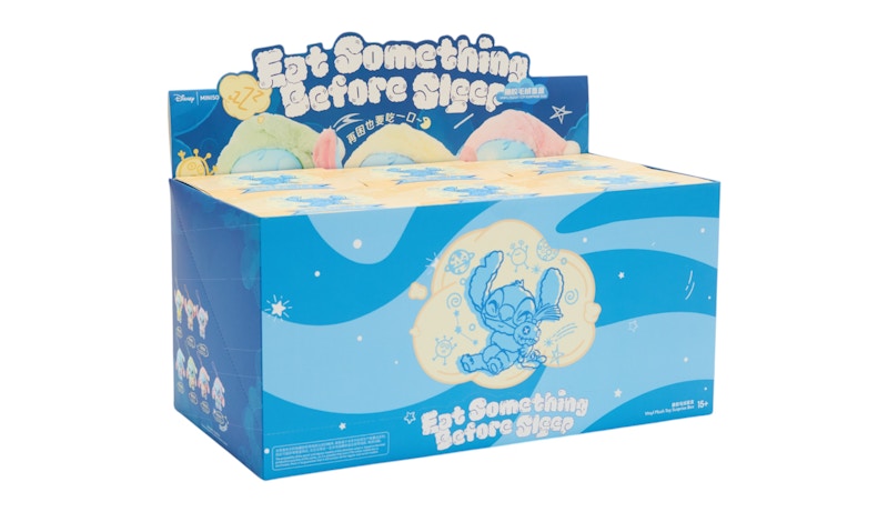 Disney x Miniso Top Toy Stitch Eating Something Before Sleep Plush Keychain Sealed Case (6 Blind Box)
