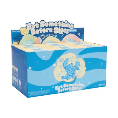Disney Miniso Top Toy Stitch Eating Something Before Sleep Plush Keychain Sealed Case (6 Blind Box)