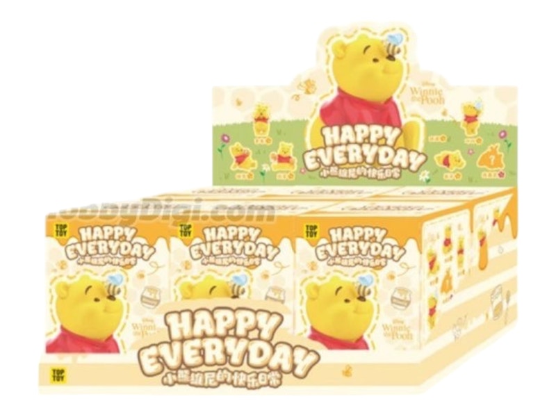 Disney x Miniso Top Toy Winnie the Pooh Happy Everyday Series Figure Sealed Case (6 Blind Box)