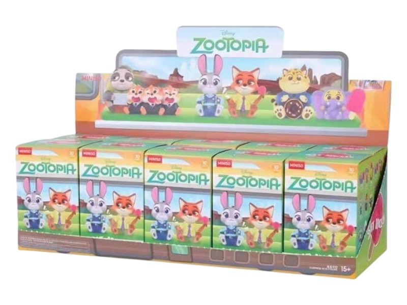 Disney x Miniso Top Toy Zootopia Sit Nicely Series Figure Sealed Case (10 Blind Box)