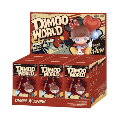 Disney Pop Mart DIMOO World Phone Charm Sealed Case (6 Blind Box)