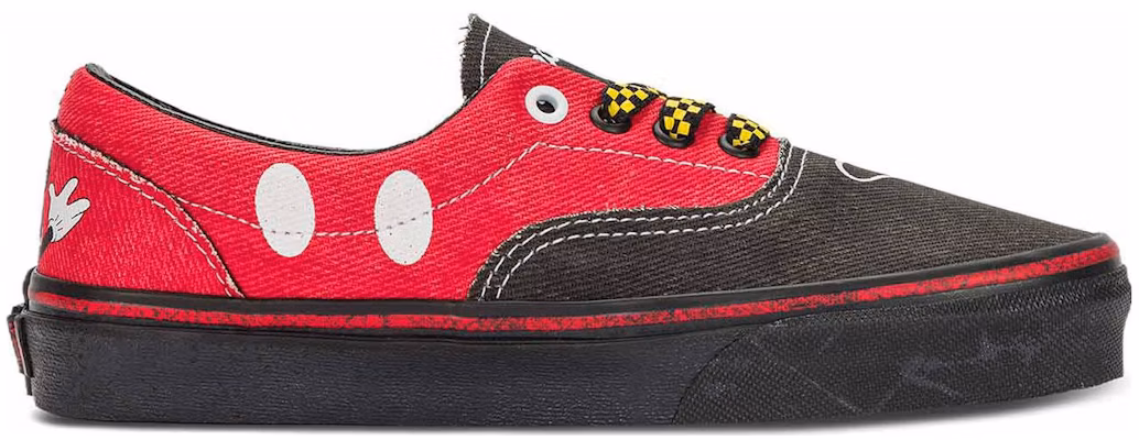 Vans X Disney Era Mickey Mouse Kasut Denim 'Hitam Merah' VN000EWZDNM Order Vans X Disney Era Mickey Mouse Kasut Denim 'Hitam Merah' VN000EWZDNM