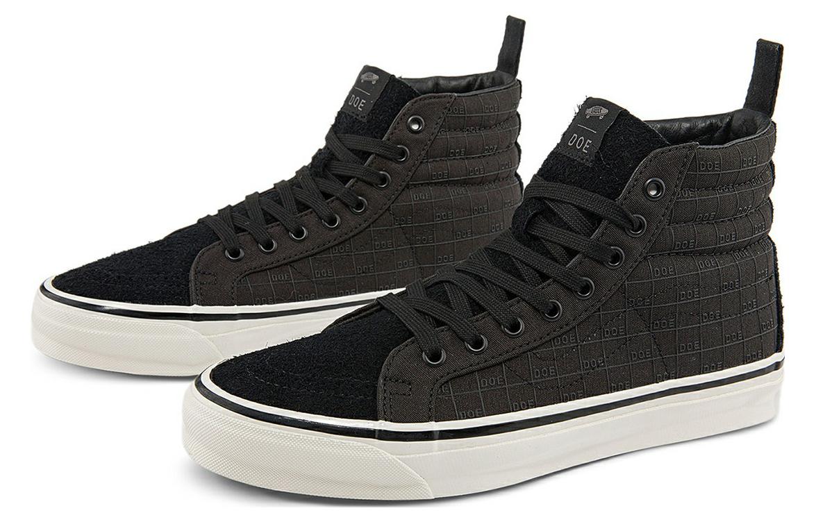 Order DOE x Vans Vault SK8 HI LX "遊戲亦有道" 創意棋盤 耐磨透氣 高筒 滑板鞋 男女同款 黑色