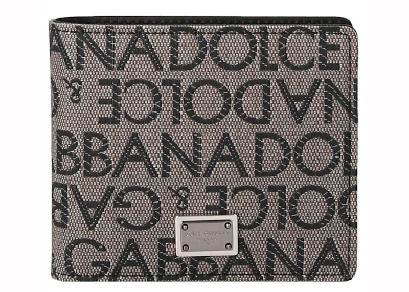 Dolce & Gabbana Logo Jacquard Wallet Beige/Black