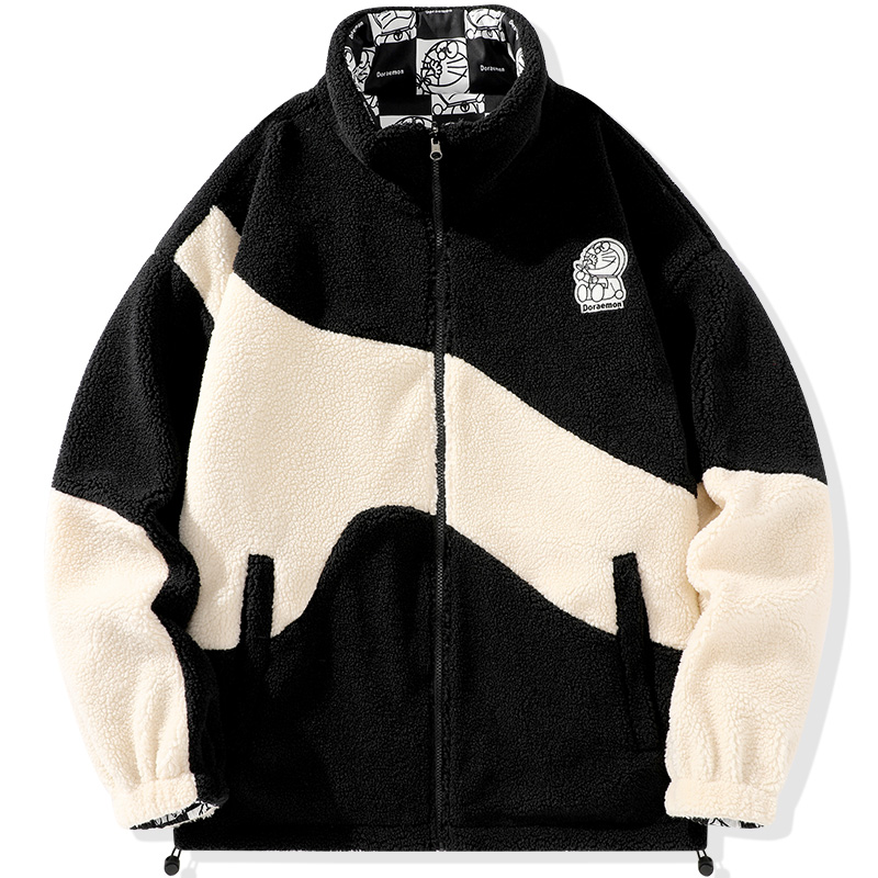 Doraemon Cartoon Colorblock Fleece Jacket Unisex - Autumn/Winter Collection 221105DLA7246003D