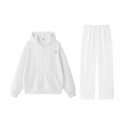 Doraemon Cartoon Embroidered Logo Relaxed Fit Hoodie Sweatpants Set Unisex 33531D/337659D