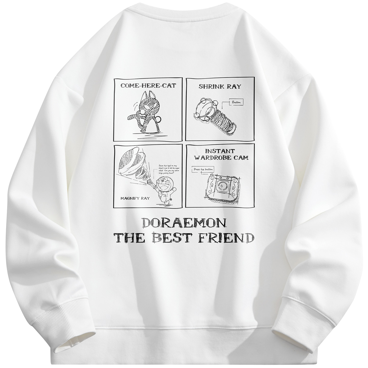 Doraemon Cartoon Logo Graphic Casual Crewneck Sweatshirt Unisex 231583DLA33067G33526D