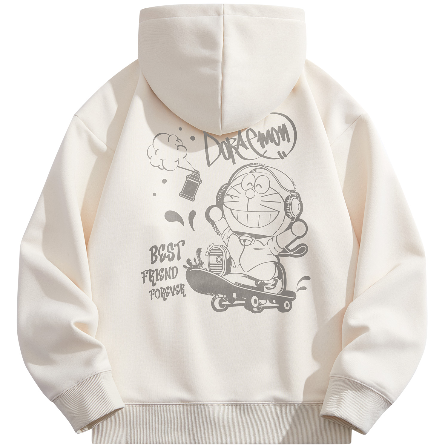 Doraemon Cartoon Logo Print Casual Hoodie Unisex - Playful Robot Cat Design 231583DLA33068G33548D