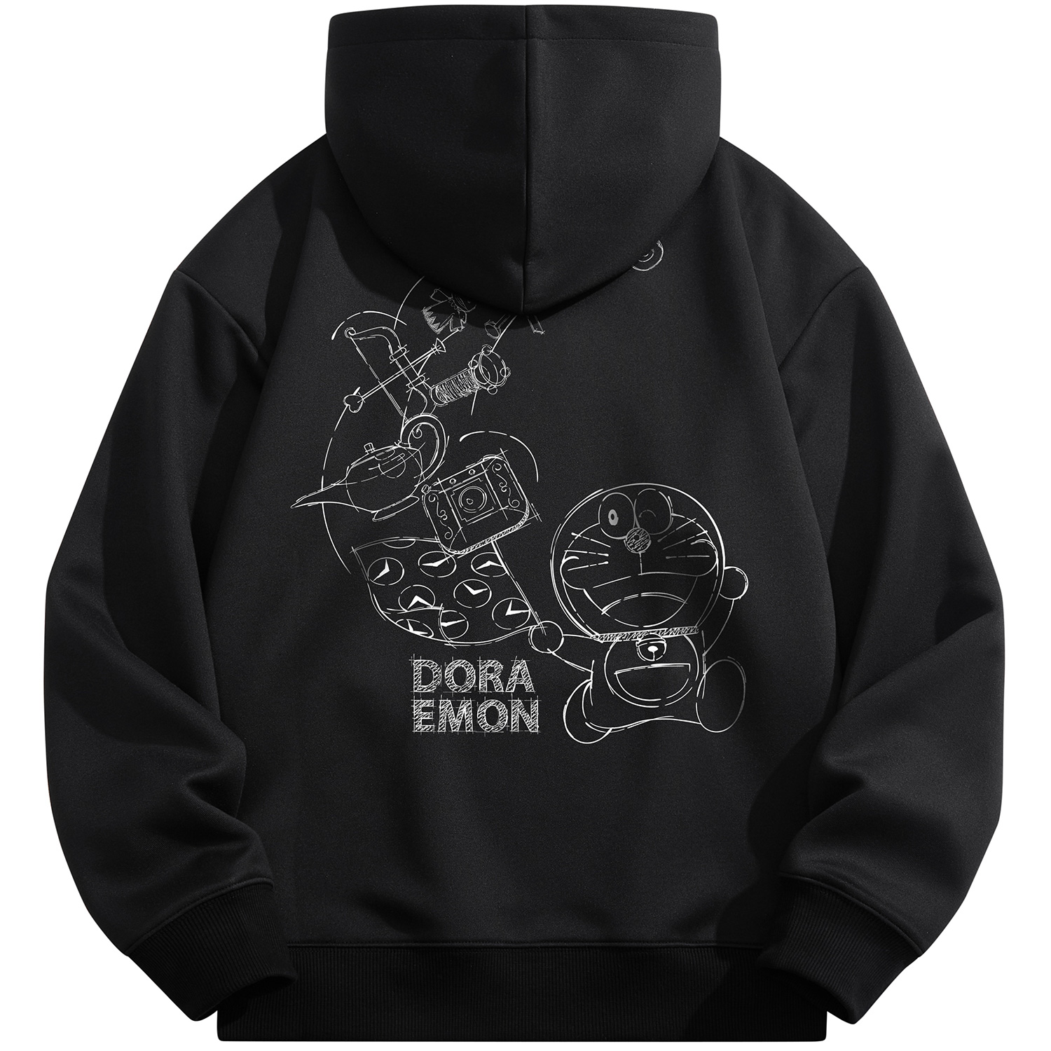 Doraemon Cartoon Robot Letter Logo Pullover Hoodie Unisex Casual Style 231583DLA33068G33513D