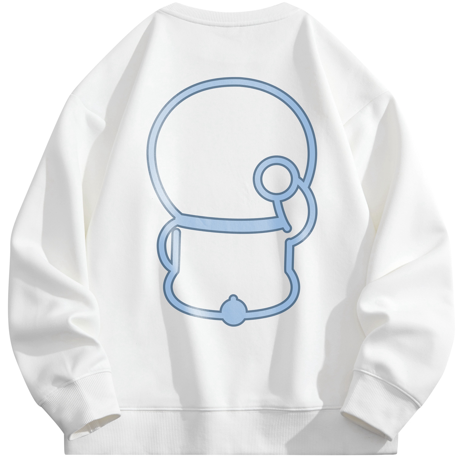 Doraemon Cartoon Sketch Graffiti Crewneck Loose Fit Sweatshirt Unisex 231583DLA33067G33545D