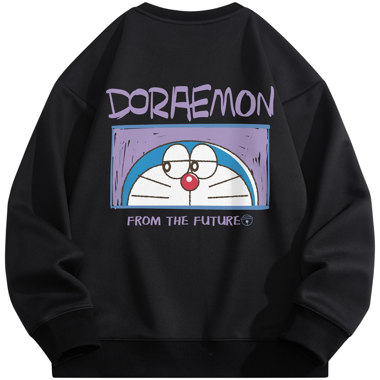 Doraemon Fun Cartoon Crewneck Sweatshirt with Logo Print - Unisex Casual Pullover 231583DLA33067G33557D