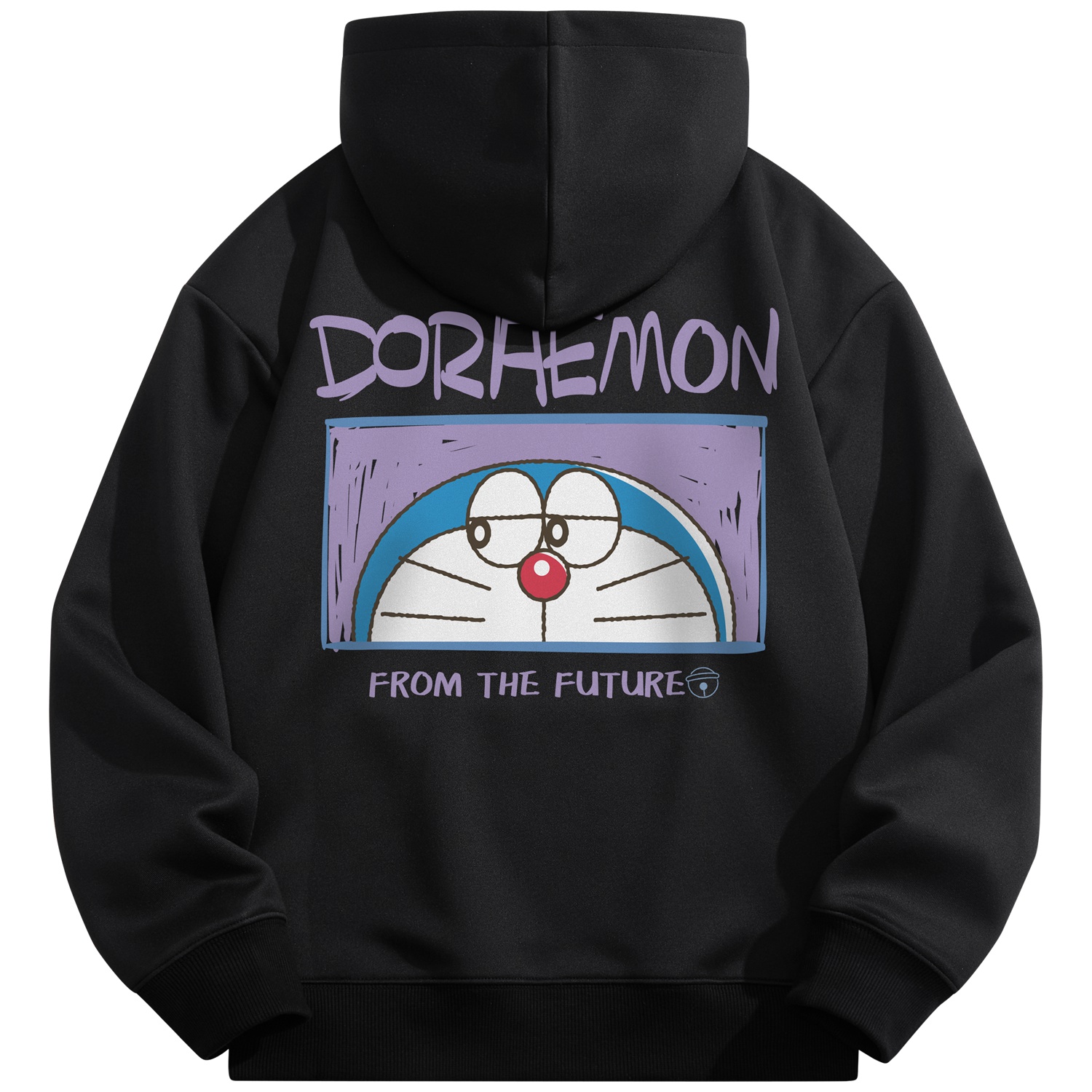 Doraemon Letter Logo Cartoon Hoodie - Unisex Relaxed Fit Casual Sweatshirt 231583DLA33068G33553D