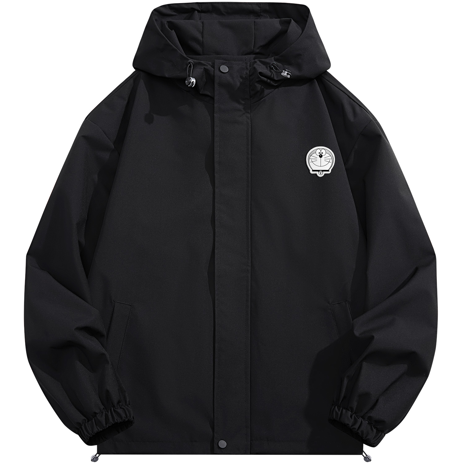 Doraemon Outdoor Cartoon Logo Windproof Waterproof Hoodie Jacket - Unisex 336198D