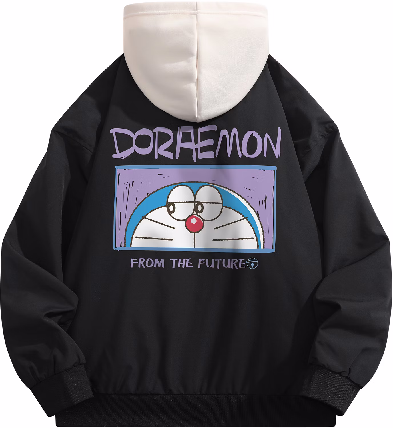 doraemon-plain-logo-print-loose-fit-pilot-jacket-with-detachable-hood-unisex-337690-d
