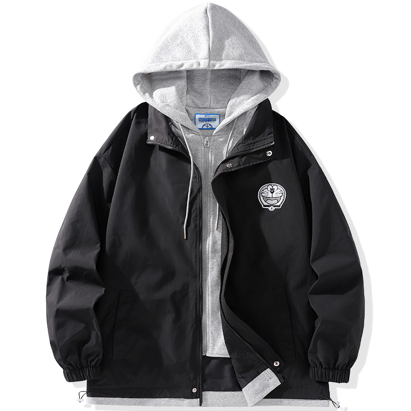 Doraemon Virtual Future Embroidered Loose Fit Hoodie Jacket Unisex DLA0167216006D