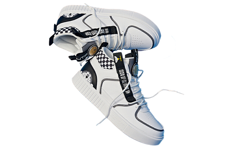 Anta Doraemon Casual Board Shoes 'White Black' 圖 3