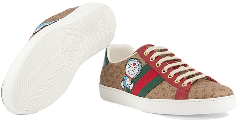 哆啦A夢 x GUCCI古馳 ACE 時尚板鞋 男款 黑木色 Sizing 哆啦A夢 x GUCCI古馳 ACE 時尚板鞋 男款 黑木色