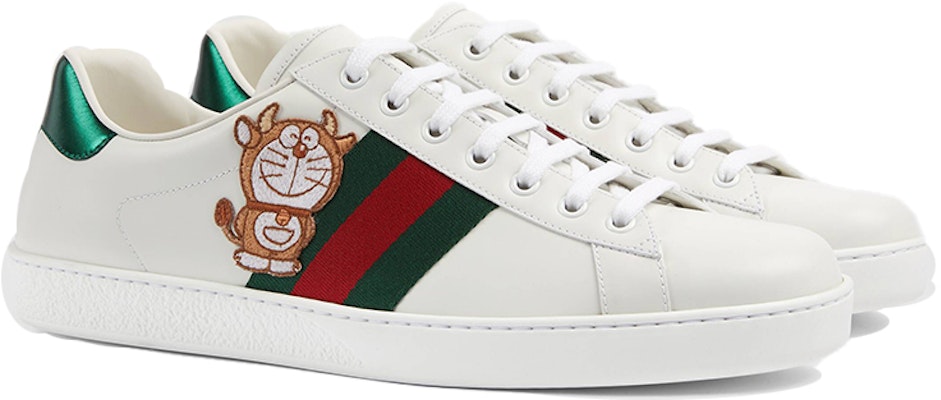 Doraemon x Gucci Ace 'Patch Iblis Gading' 655060-0FIU0-9091 Shop Doraemon x Gucci Ace 'Patch Iblis Gading' 655060-0FIU0-9091