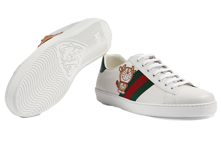 Sizing Doraemon x Gucci Ace 'Patch Iblis Gading' 655060-0FIU0-9091
