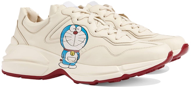 Doraemon x Gucci Rhyton系列 聯名款 時尚厚底老爸鞋 白色 Shop Doraemon x Gucci Rhyton系列 聯名款 時尚厚底老爸鞋 白色