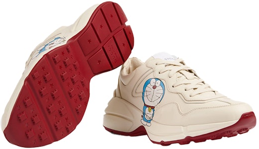 Doraemon x Gucci Rhyton系列 聯名款 時尚厚底老爸鞋 白色 Sizing Doraemon x Gucci Rhyton系列 聯名款 時尚厚底老爸鞋 白色