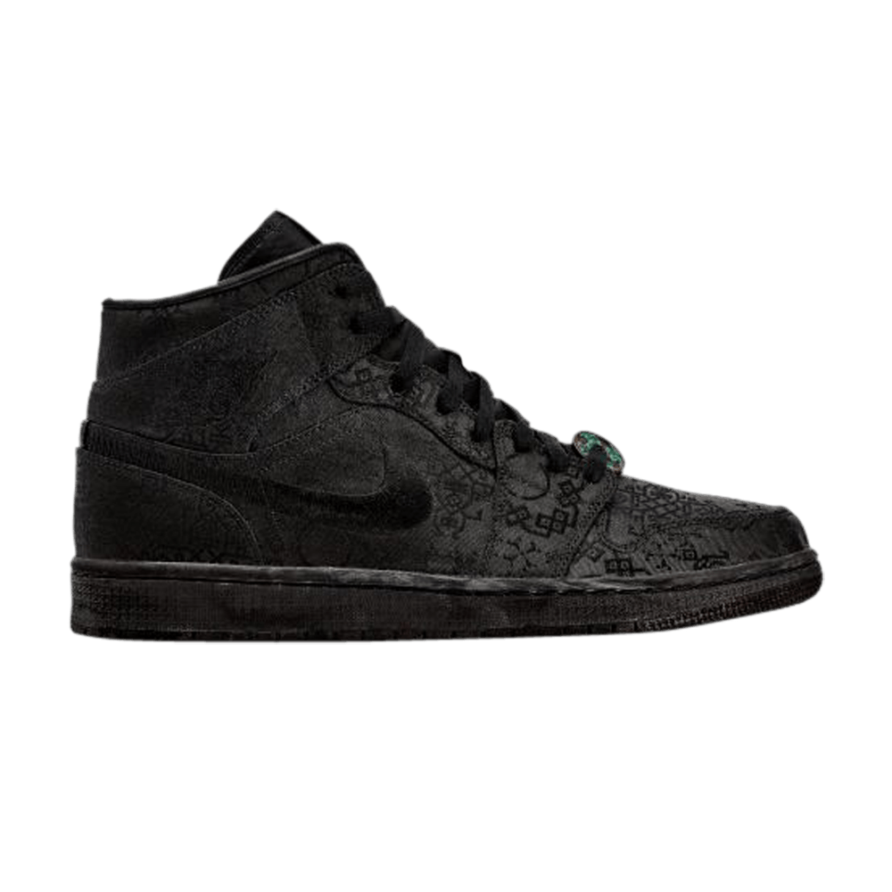 Buy Dover Street Market x Jordan x CLOT x Air Jordan 1 Mid 'Monocromercado' CLOT-AJ1-BLACK