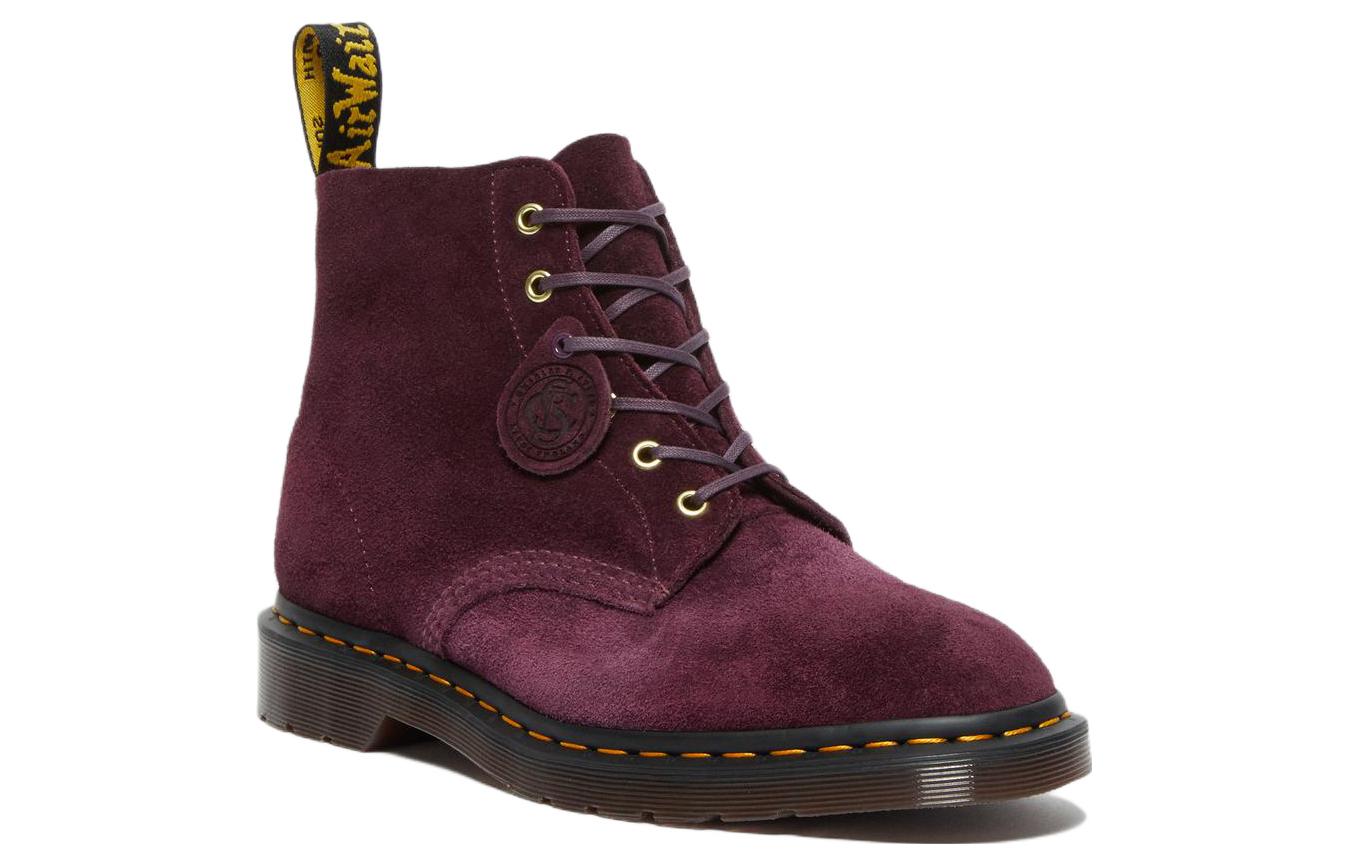 Dr. Martens 101 Burgundy 'Velvet Lace Street Ankle' 圖 2