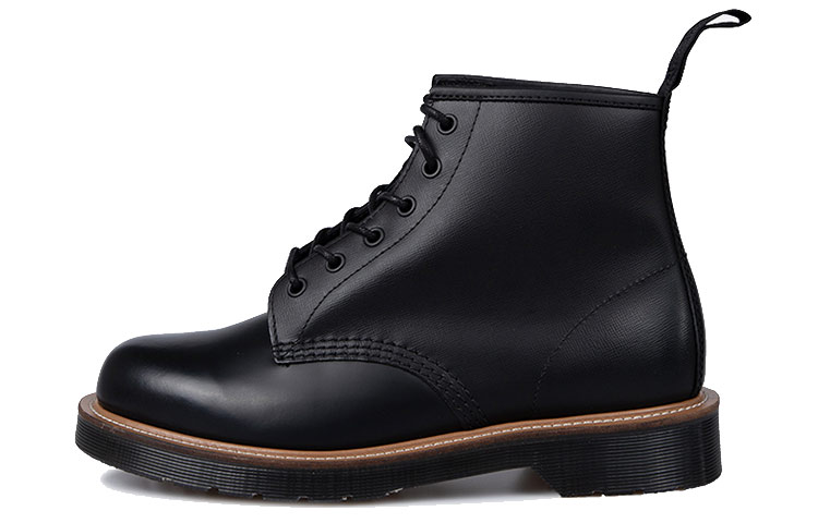 Dr. Martens 101 Straw 'Black British Gentleman 6-Eye Boot'