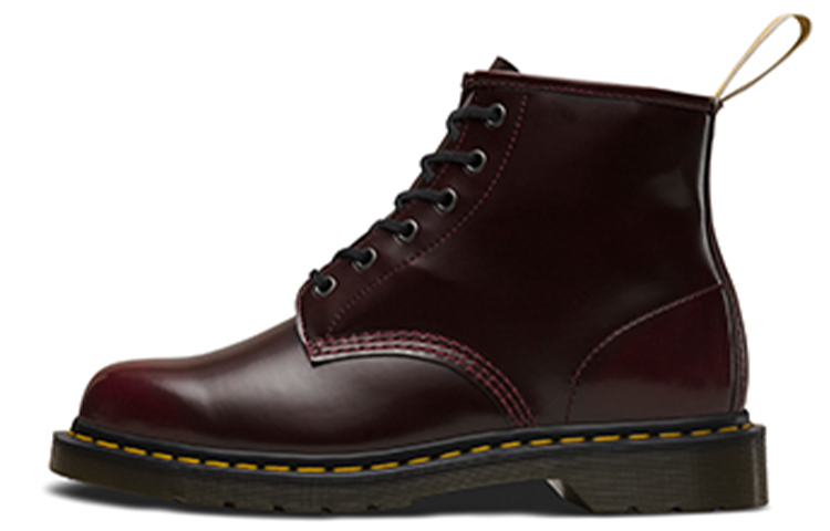 Dr. Martens 101 Vegan Smooth Martin Boots Red 23985600