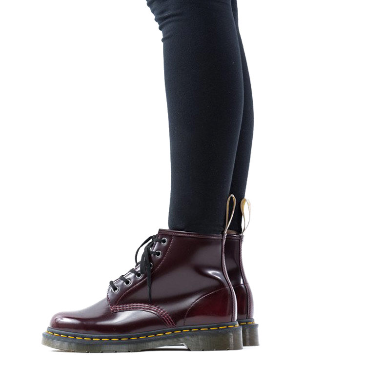 Details for Dr. Martens 101 Vegan Bottes Martin Lisses Rouges 23985600