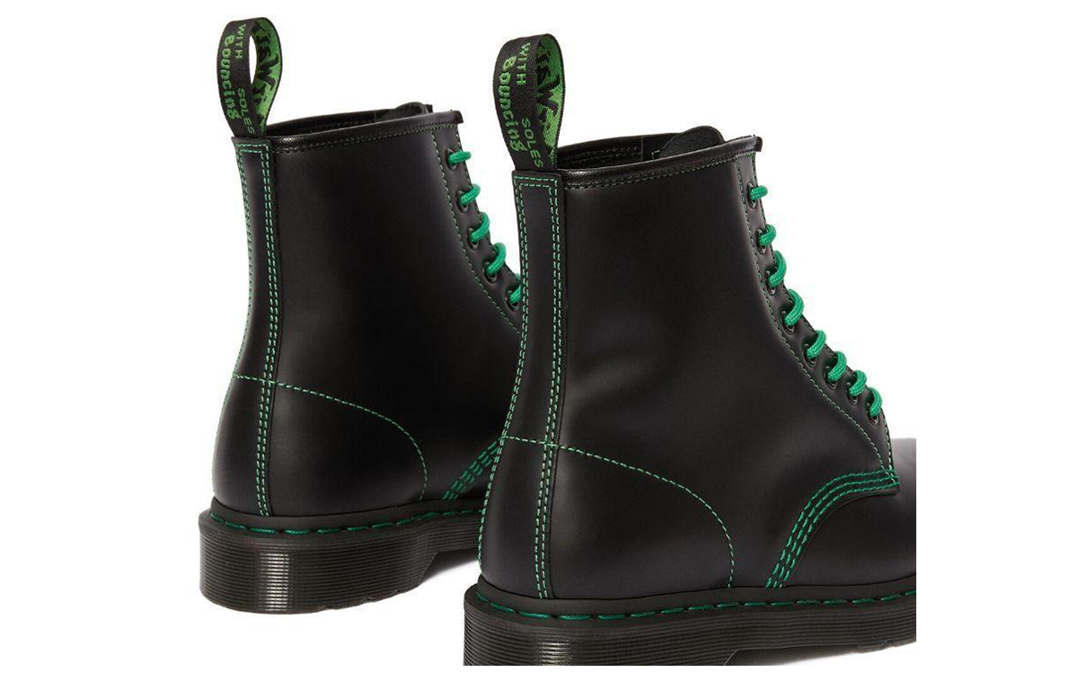 Dr. Martens 1460 'Colour Stitch Black Green' 圖 4
