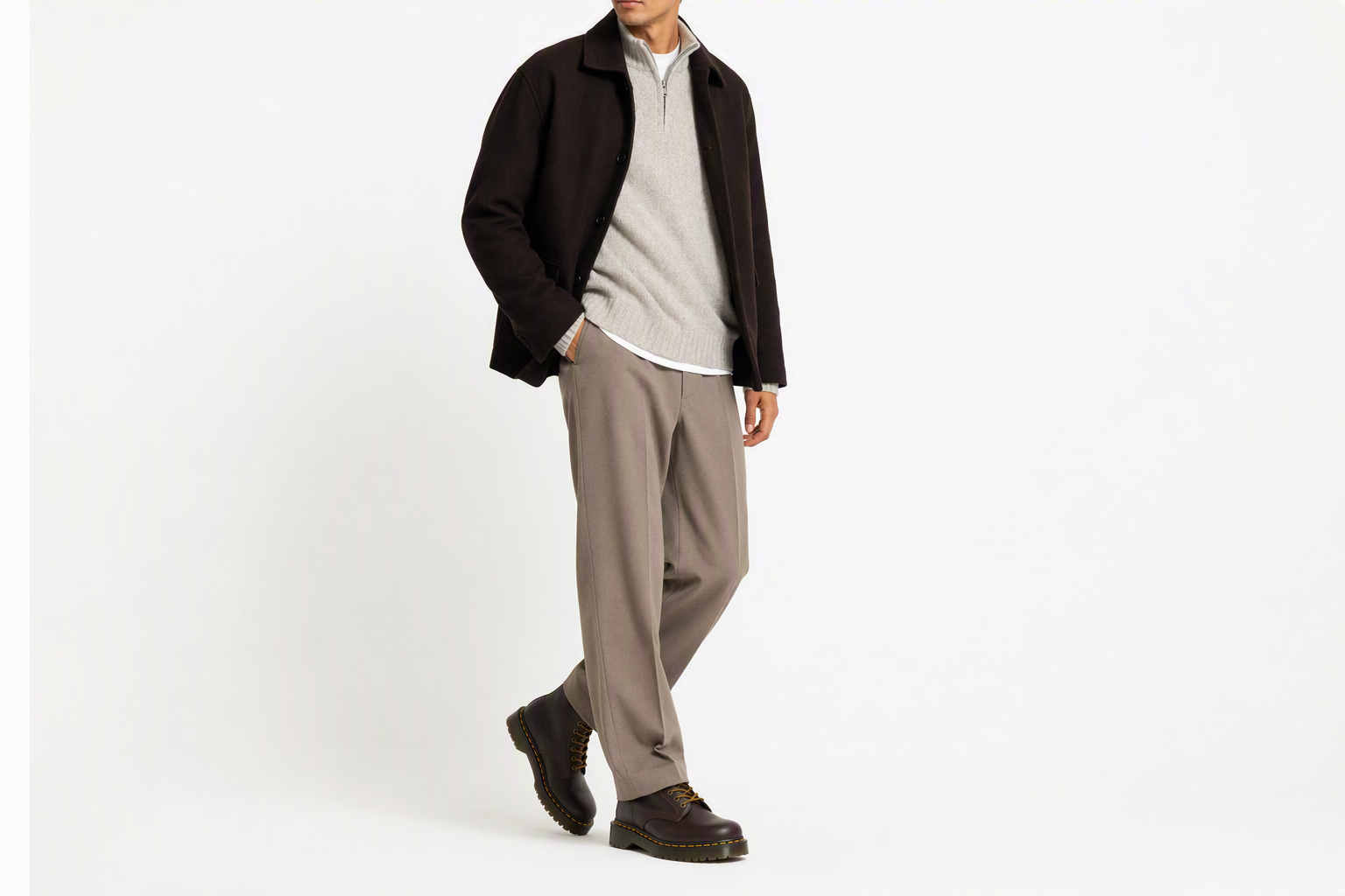 Order Dr.Martens/馬汀博士 1460 厚底8孔馬丁靴 男女同款 深棕色