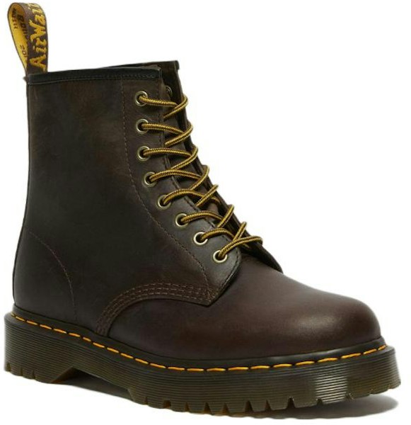 Dr.Martens/馬汀博士 1460 厚底8孔馬丁靴 男女同款 深棕色 Lookbook Dr.Martens/馬汀博士 1460 厚底8孔馬丁靴 男女同款 深棕色