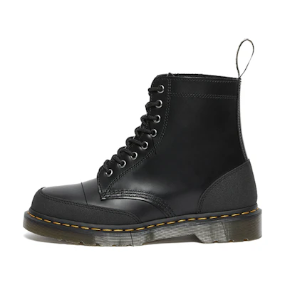 Dr. Martens 1460 Guard Panel Leather Lace Up Boots 'Black'