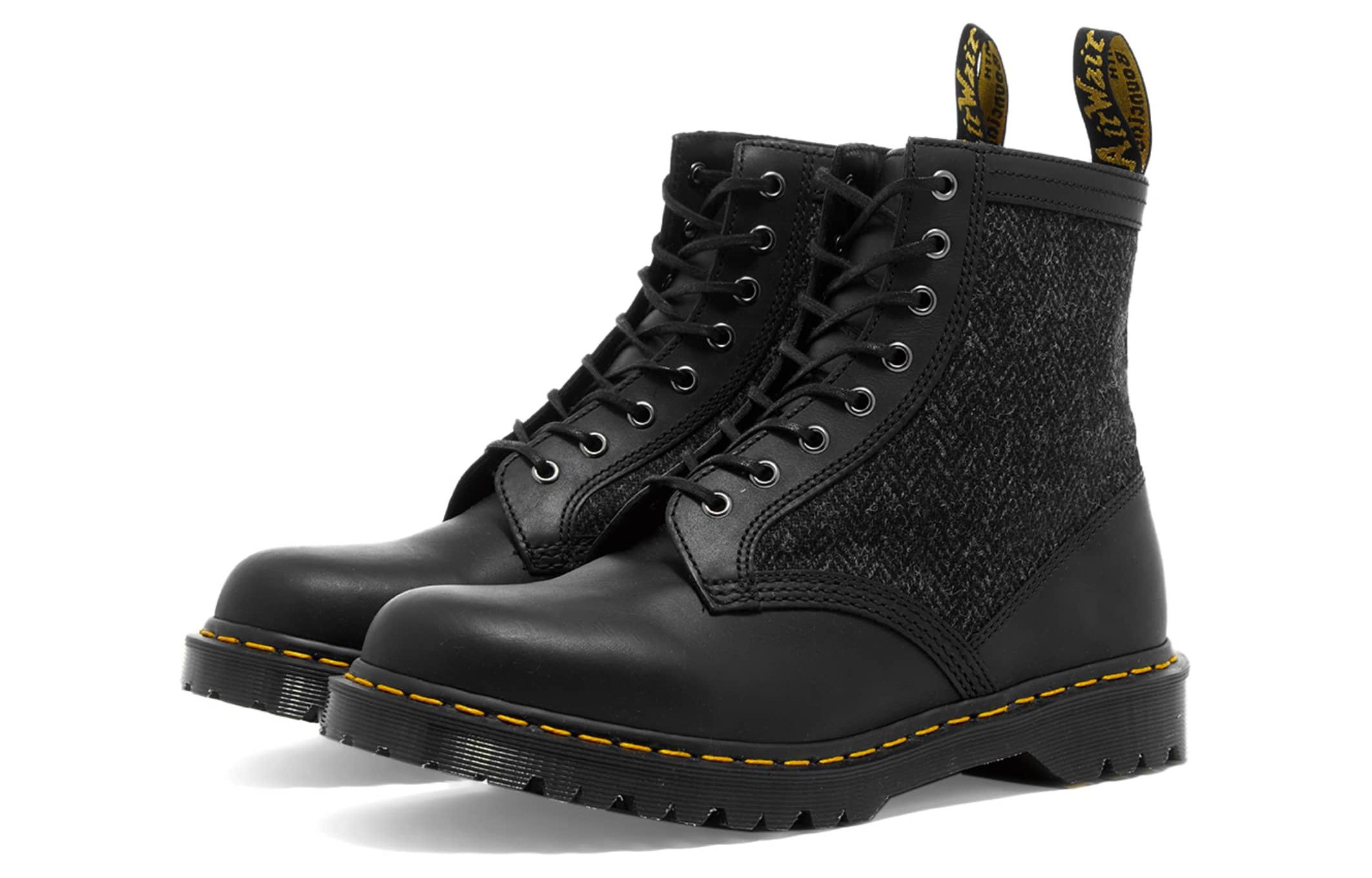 Lookbook Dr. Martens 1460 Harris Tweed 'Black' 26071001