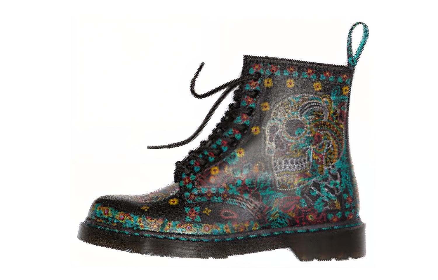 Dr. Martens 1460 Leather 'Skull Pattern'