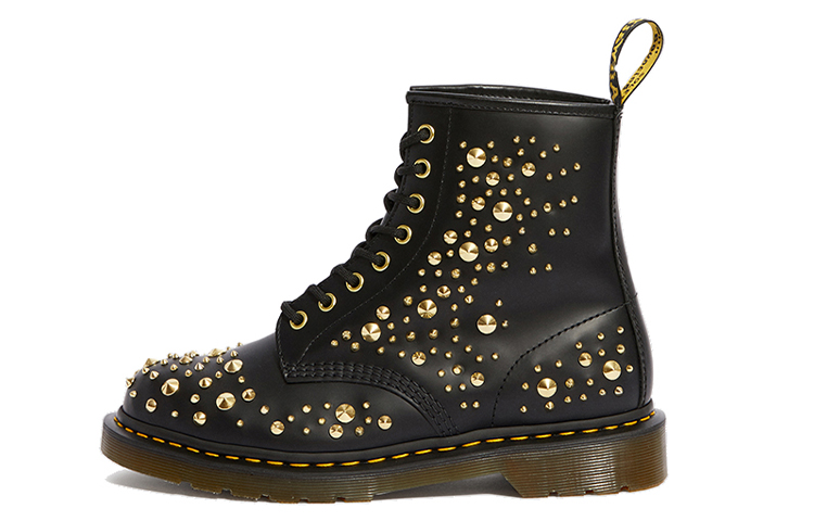 Dr. Martens 1460 Midas Gold Color 8 Martin boots Couple Style Black 25660001