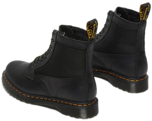 Dr. Martens 1460 Panel Leather Lace Boots Black/Yellow 26912001 Details for Dr. Martens 1460 Panel Leather Lace Boots Black/Yellow 26912001