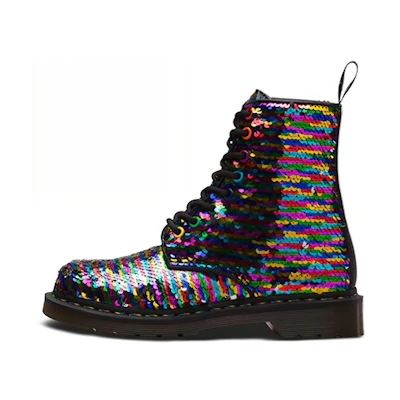 Dr. Martens 1460 Pascal 'Sequin Black Rainbow'