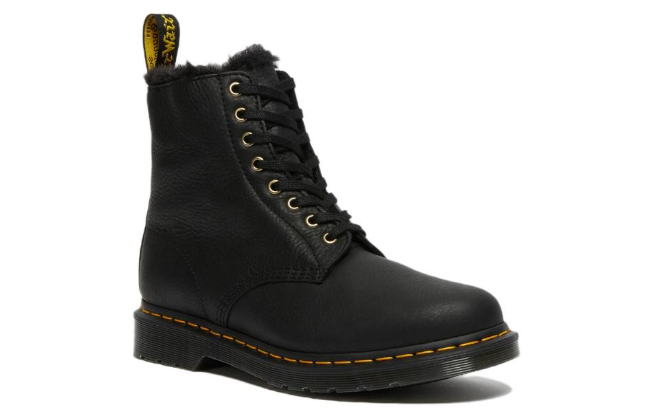 Order Dr. Martens 1460 Pascal Berbulu Sepatu Retro Martin Unisex Hitam 25533001