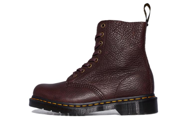 Buy Botas de Cuero Genuino Dr. Martens 1460 Pascal Rojo/Marrón 24993257